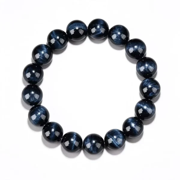 Blue Tiger Eye Bracelet - Blue Tiger Eye bead bracelet