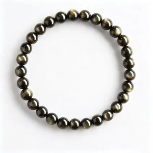 Gold Sheen Obsidian Bracelet