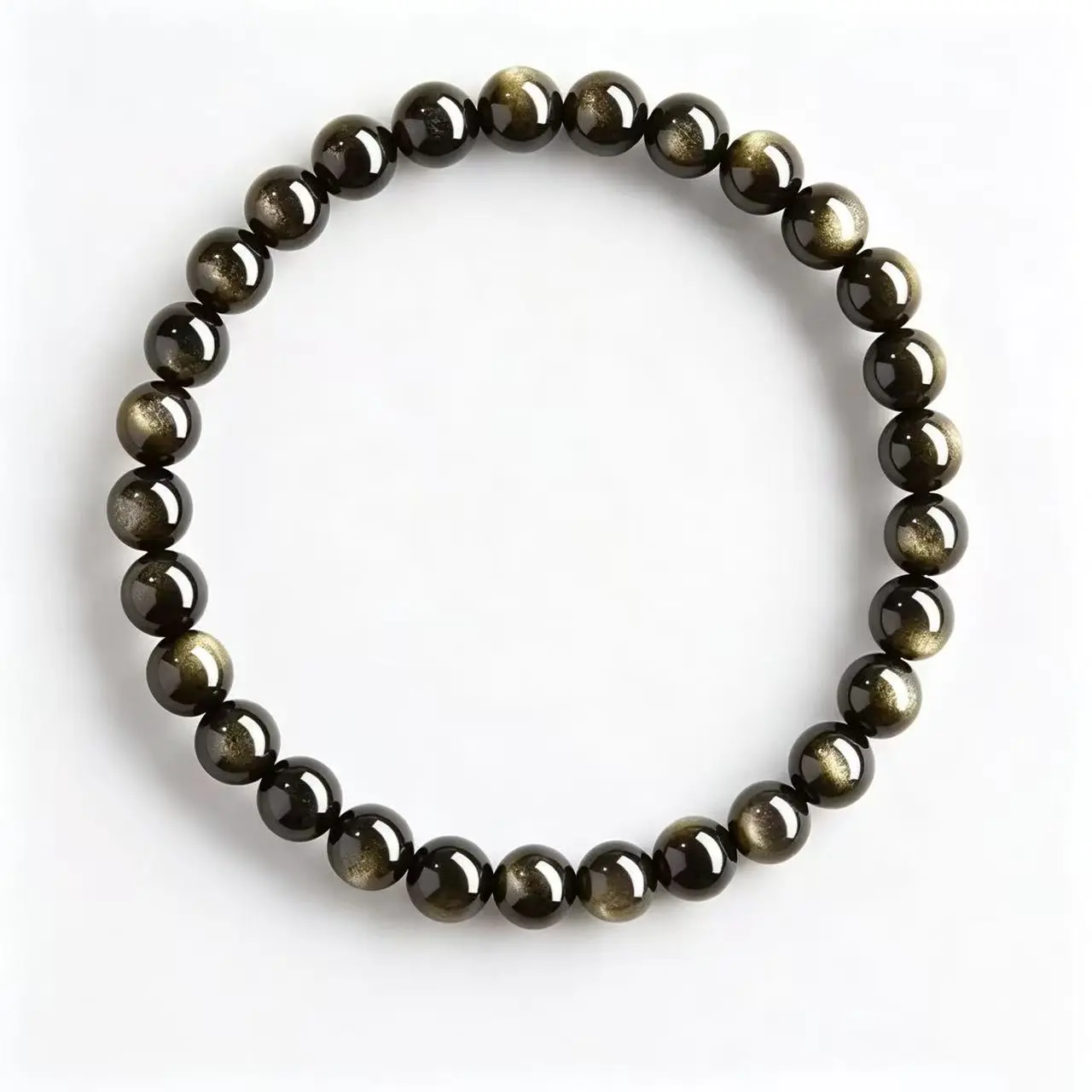 Gold Sheen Obsidian Bracelet